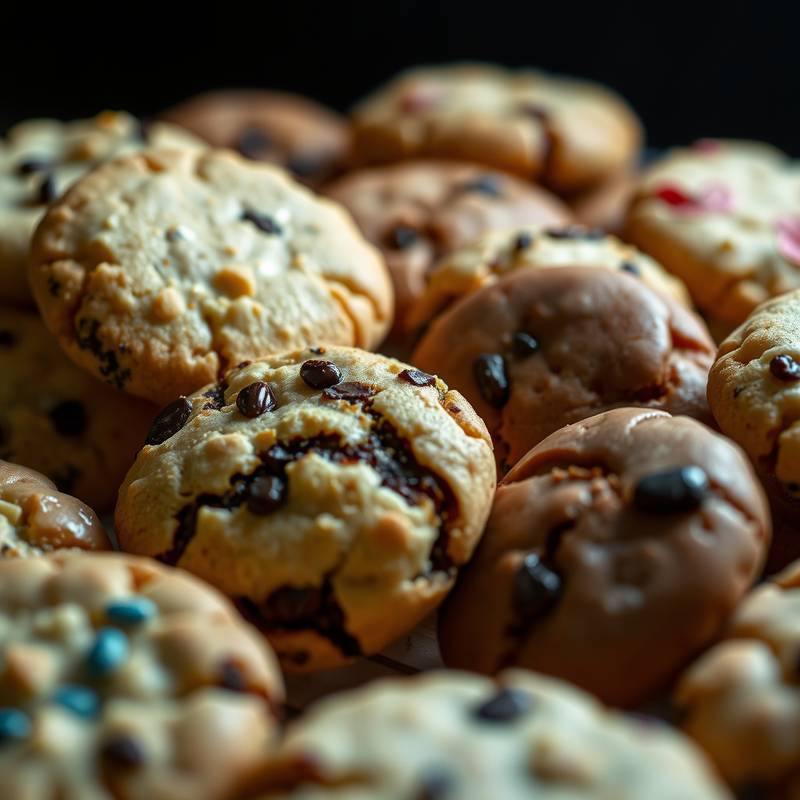 Diversos cookies saborosos